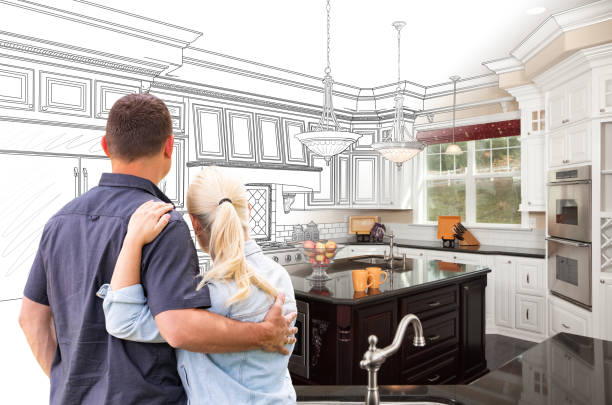 Custom kitchen cabinets installed in a Winsted home